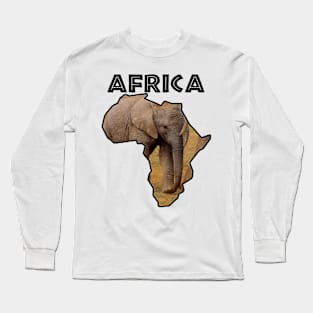 African Wildlife Continent Elephant Calf Long Sleeve T-Shirt